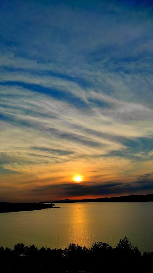 Time Lapse of a Dramatic Sunset Sky over a Lake