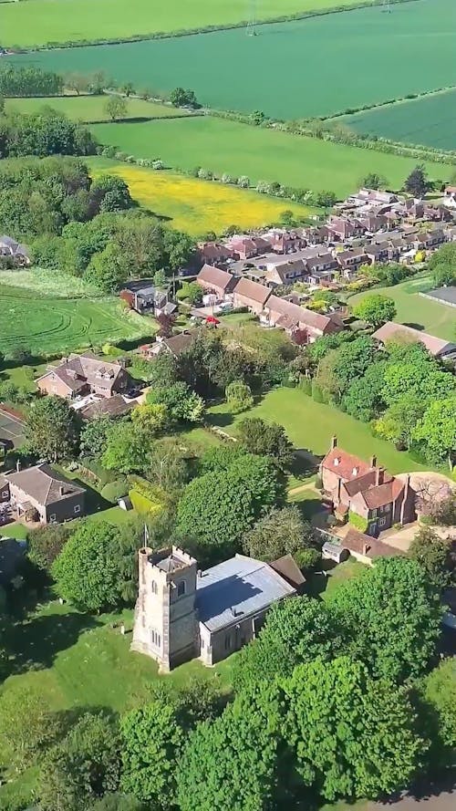 Drone Footage of Architecture in Village