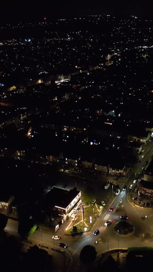 Traffic in City at Night