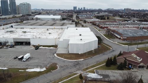 Drone View of Storage Units in Ontario, Canada