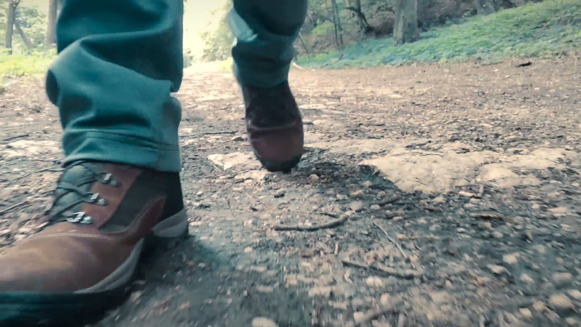 Shoes of Person Walking in Forest Free Stock Video Footage, Royalty ...