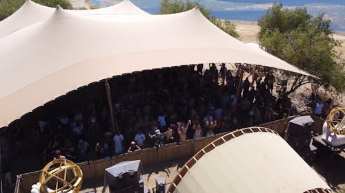 Drone Footage of a Music Festival Tent in Cape Town