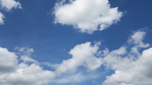 Time Lapse of White Clouds on a Blue Sky