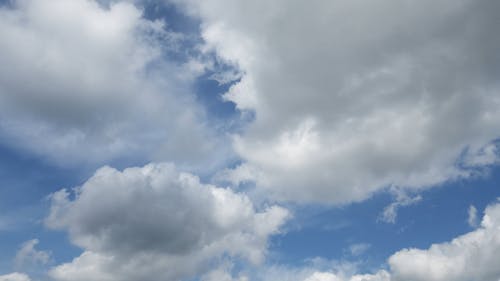 Hyperlapse of White Clouds on a Blue Sky