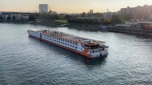 Cruise Ship in City