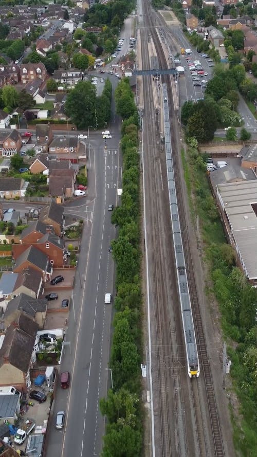 Passenger Train in Town