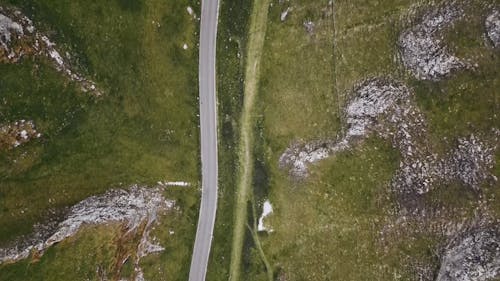 Top View of a Mountain Road 