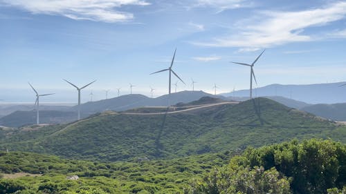 Wind Turbines on Hills