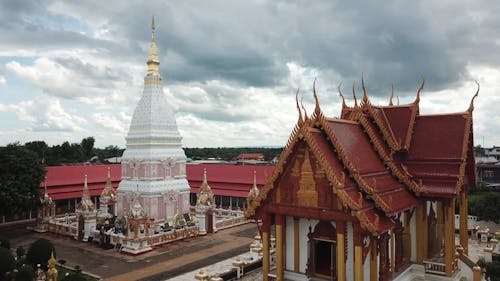 Aerial Shot Of Temple