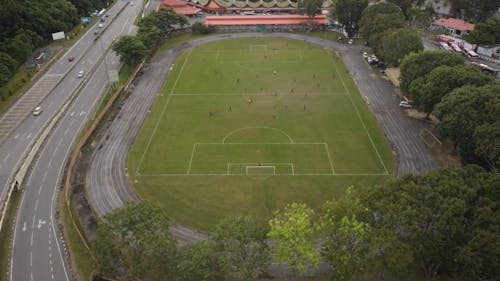 Football Field near Highway