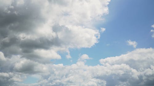 Time Lapse of Fluffy Clouds on a Blue Sky 