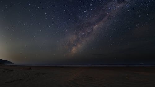 Time Lapse of the Milky Way over the Beach 