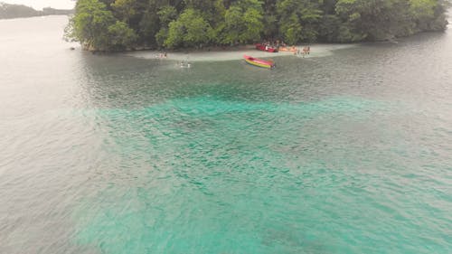 Boat and Trees on Island