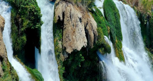 Close up View of Düden Waterfalls