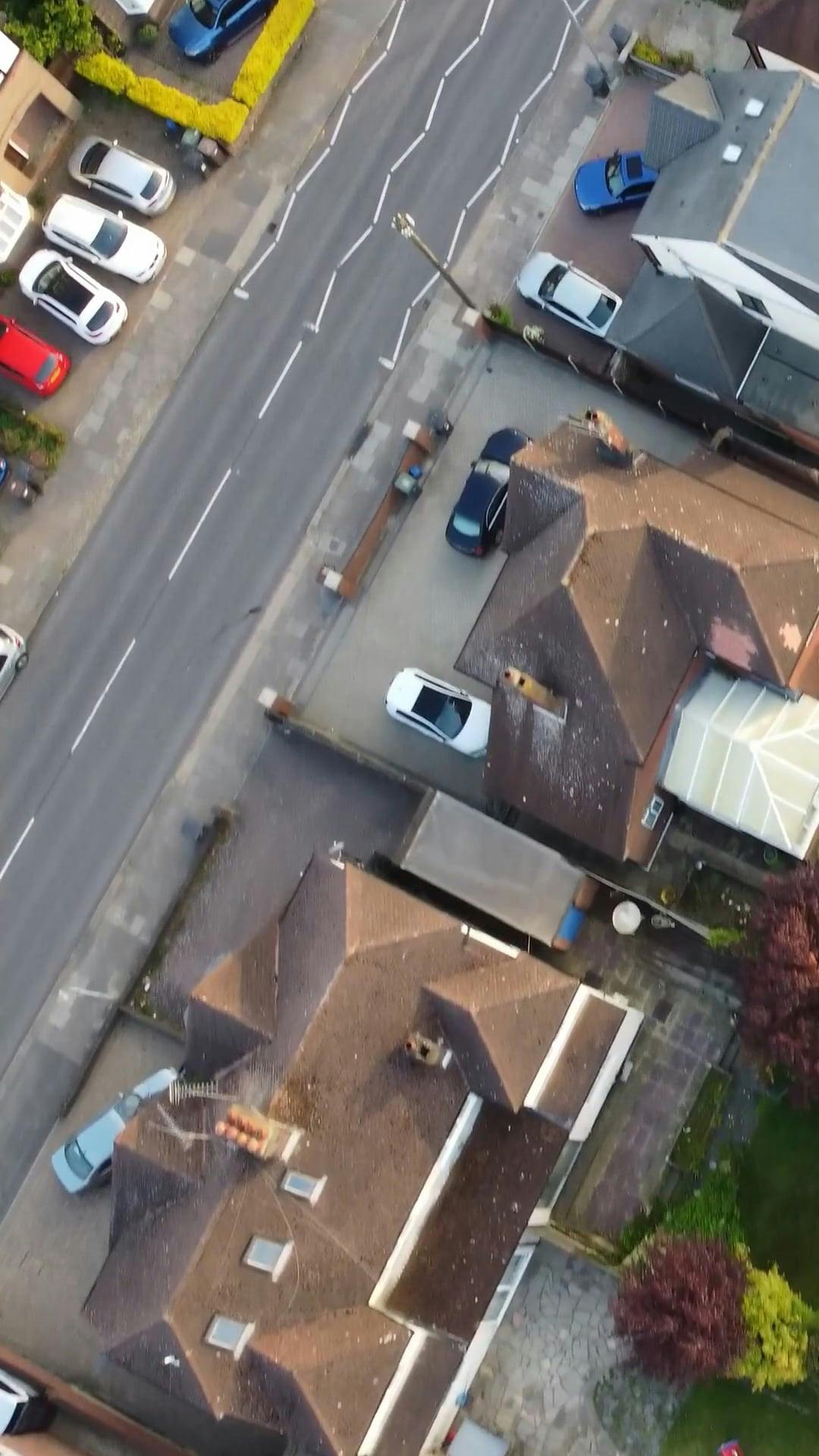 aerial footage of a town 12542933