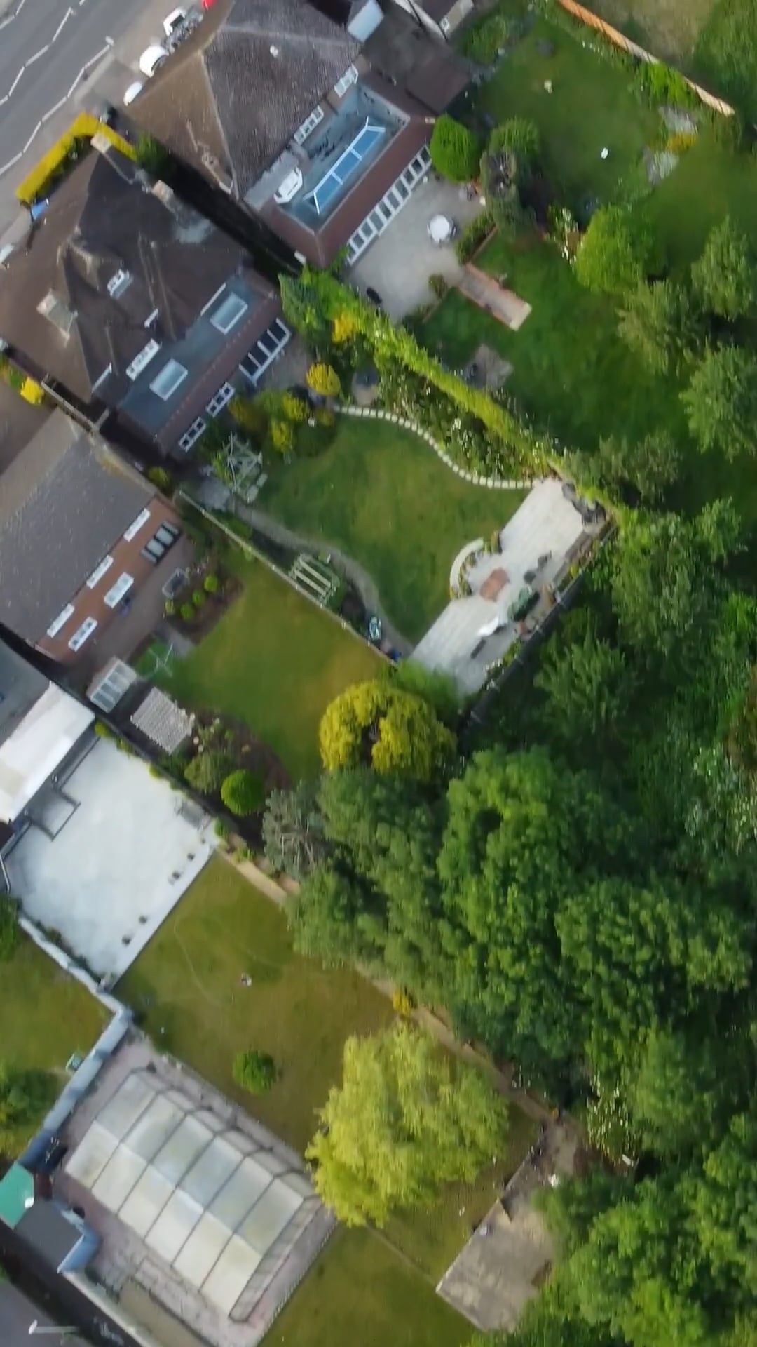 drone shot of town streets 12542993