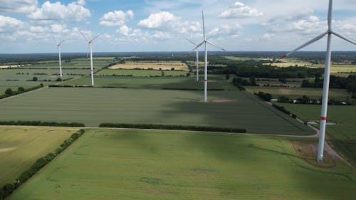 Hyperlapse of Fields with Wind Turbines