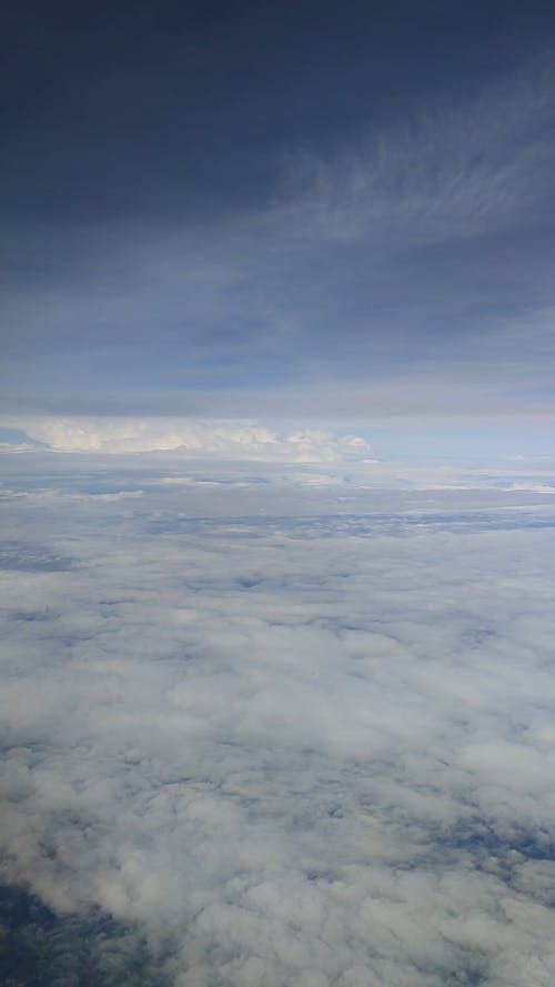 Aerial View of Clouds and Sky