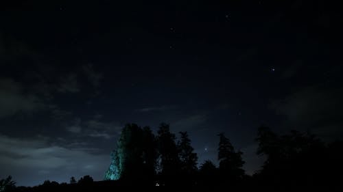 Time Lapse of Moving Clouds on a Night Sky 