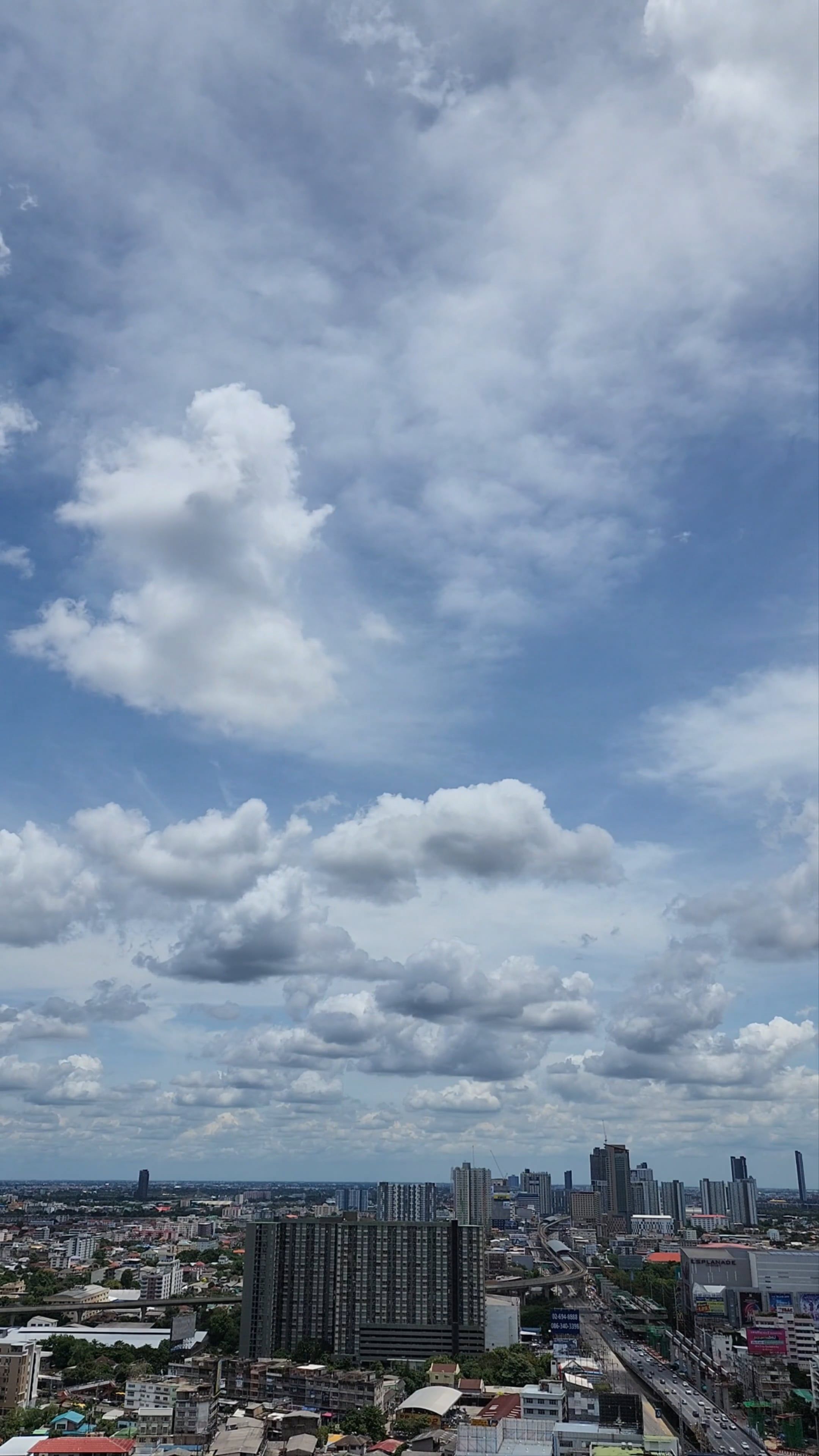 Time Lapse of Moving Clouds over the City Free Stock Video Footage ...