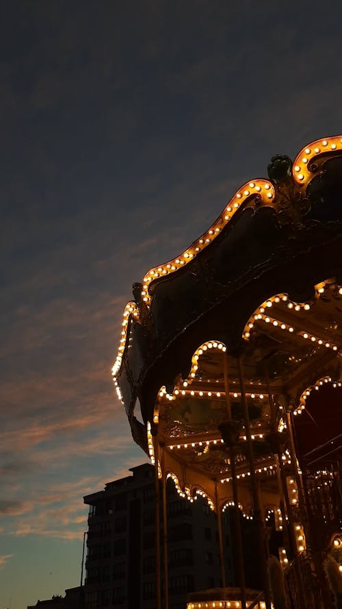 Spinning Carousel at Night