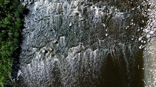 Aerial view of a river with a boat on it Free Stock Video Footage ...