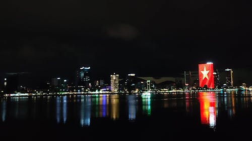 View of an Illuminated City at Night