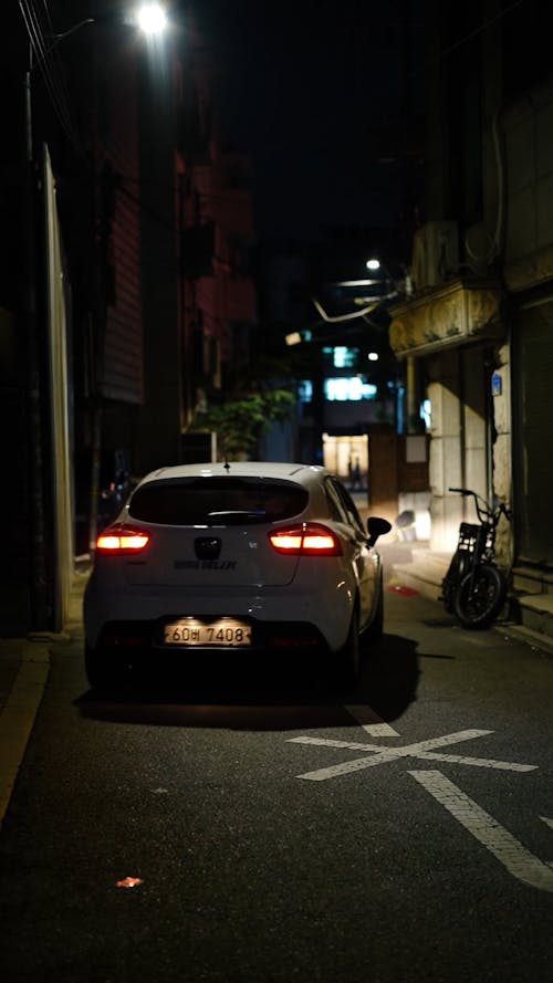 Car on Street at Night