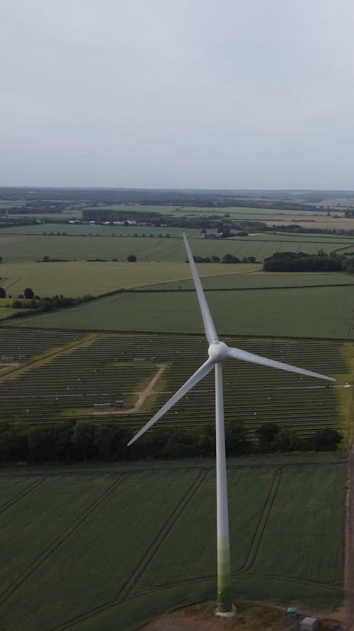 Wind Turbine on Field