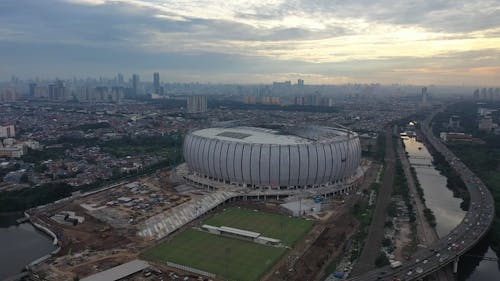 Aerial View Shot of a Stadium