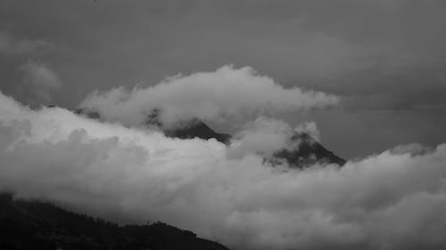 Scenery with Mountains in a Fog