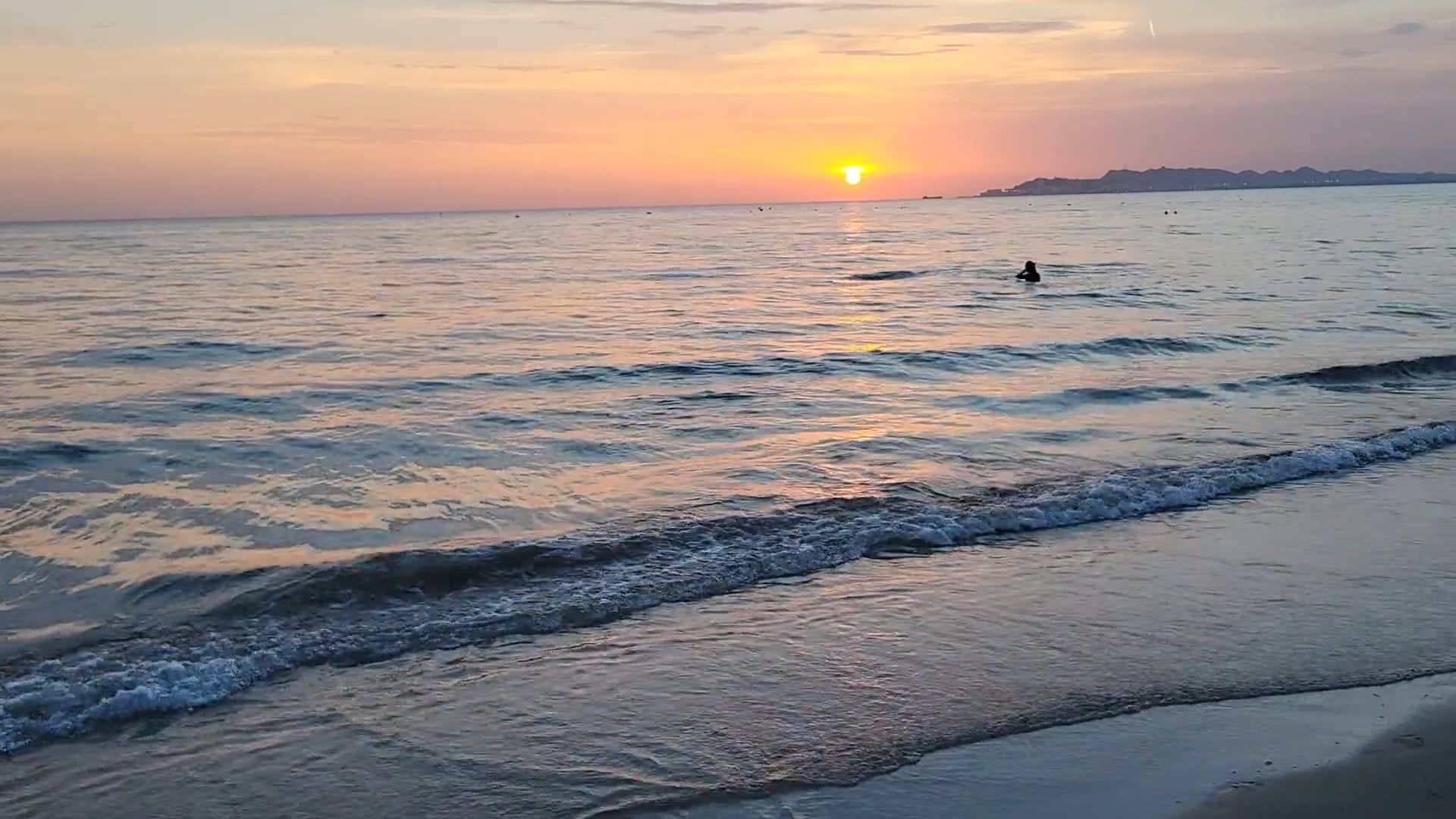 Beach and Waves in Sea at Sunset Free Stock Video Footage, Royalty-Free ...