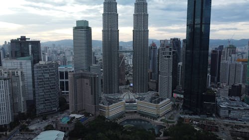 Drone Footage of a Futuristic City