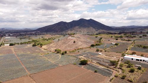 Drone Shot of a Scenery with Fields, Jalisco, Mexico