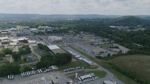 Drone Shot of a City, Chattanooga, Tennessee, USA