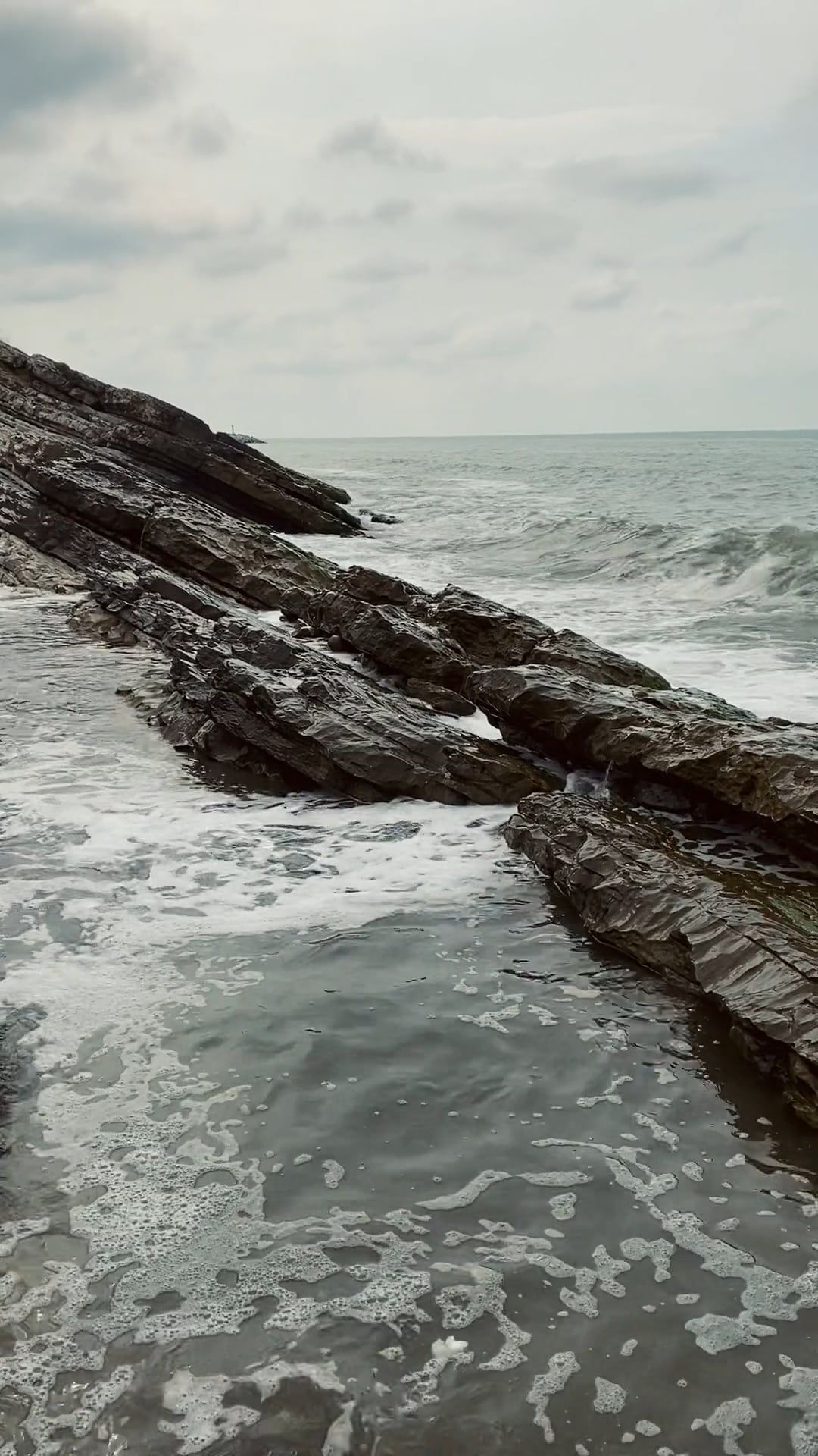Waves Splashing on a Rocky Shore Free Stock Video Footage, Royalty-Free ...