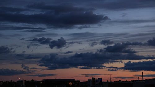 Time Lapse of Clouds at Dusk