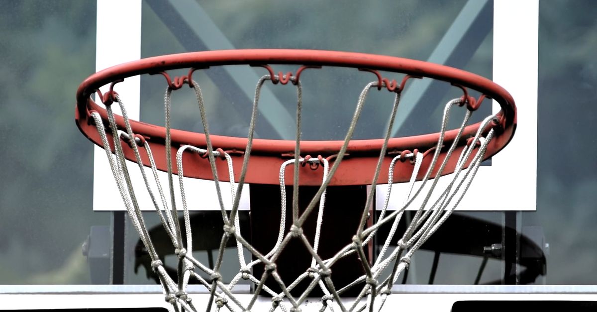 Basketball Falling through a Hoop in Slow Motion Free Stock Video ...