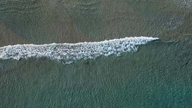 top view of waves in a sea