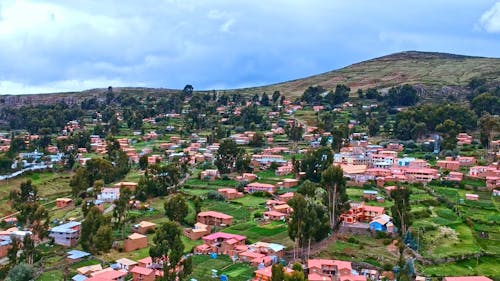 Aerial View Footage of a Village