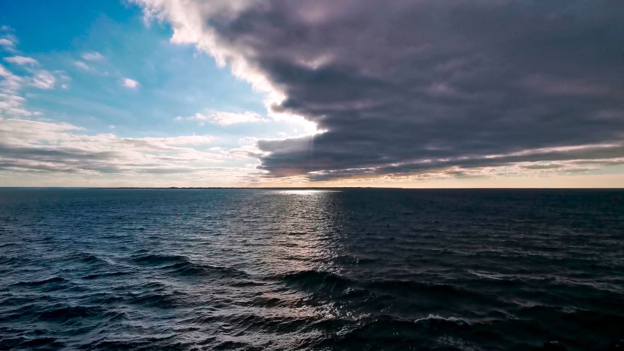 Drone Footage of a Sea at Sunset Free Stock Video Footage, Royalty-Free ...