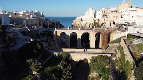 Bridge in Town near Sea Shore