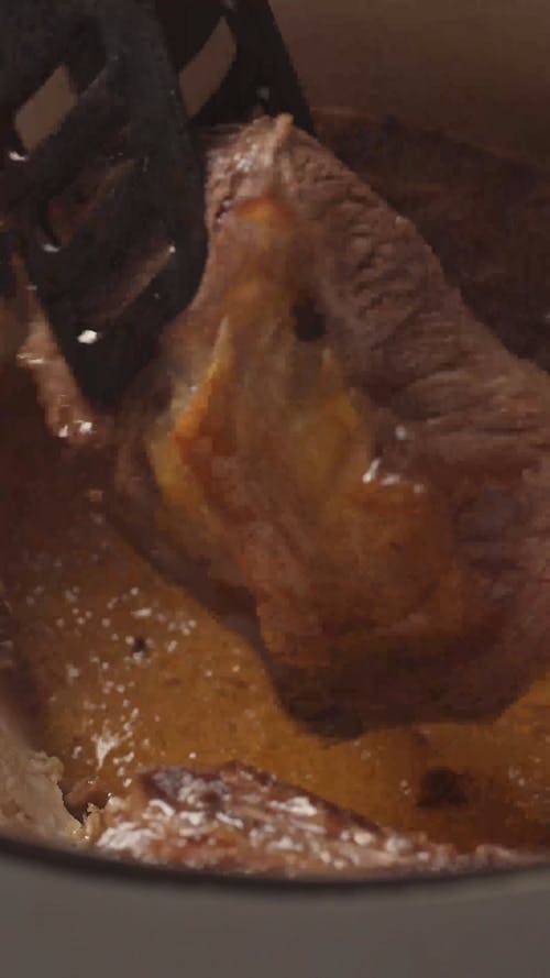 Close up of Cooking Steak