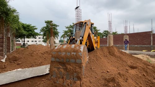 Excavator Working with Soil