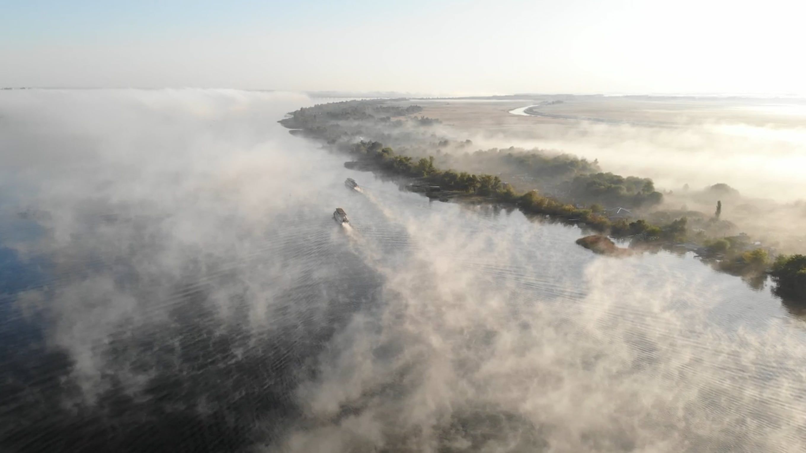 Serene Aerial View of Tranquil Lake at Dawn Free Stock Video Footage ...