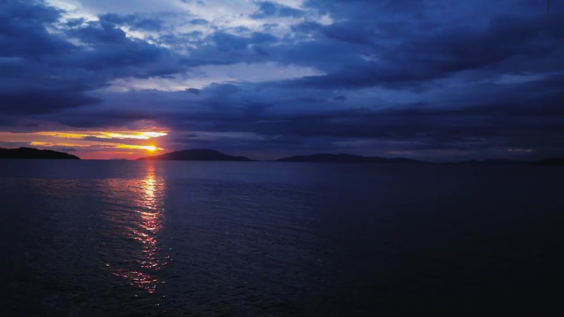 Dark Clouds and Sunset over Sea Free Stock Video Footage, Royalty-Free ...