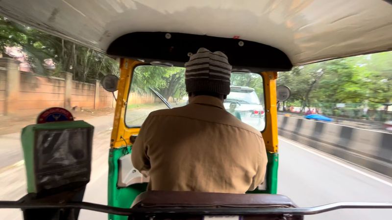 Scenic Auto Rickshaw Ride Through a Bustling City Free Stock Video ...