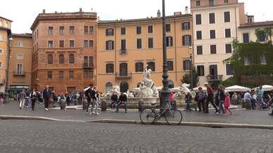 people on square in rome