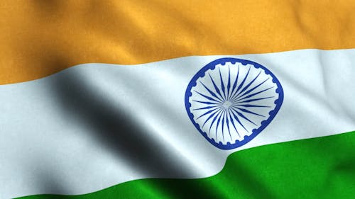 Waving Flag of India 