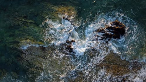 Breaking Waves on Rock Formations